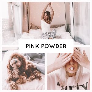 pink powder collage best presets